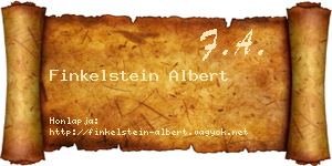Finkelstein Albert névjegykártya